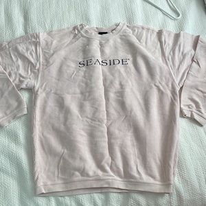 Seaside Ribbed Baby Pink Sweatshirt